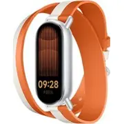 Xiaomi divu toņu ādas siksna mm balta un oranža teļa āda. Pu Iekšā Dual-Tone Leather Strap White and Orange Calf Leather. inside