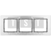 7-11-Dra-3 Deco Universāls trīskāršs rāmis matēts alumīnijs Rāmis sudrabs. apakšdaļa grafīts Ramka uniwersalna aluminium szczotkowane ramka srebrna grafitowy