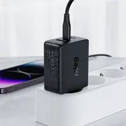 Acefast A41 lādētājs 1X Usb-A 2X Usb-C 1.5 A melns Black