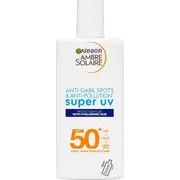 Ambre Solaire Super Uv aizsargājošs sejas fluīds pret krāsas maiņu Spf50 40Ml Fluid ochronny do twarzy przeciw przebarwieniom