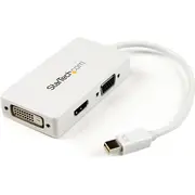 Av Startech Displayport Mini adapteris Hdmi D-Sub Vga Dvi balts Mdp2Vgdvhdw Adapter