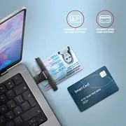 Axagon Cre-Smpa svītrkodu lasītājs Pocketreader Usb-A Id karšu Czytnik kreskowych kart identyfikacyjnych