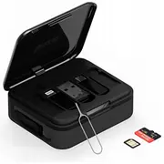 Bazic gowarge cilpa zibens kabelis. Usb-A. Micro Usb melns Kabel Gocharge Loop 5W1 Lightning. 1M czarny