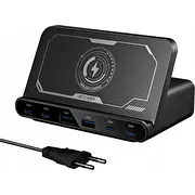 Blitzwolf Charger uzlādes stacija Bw-S27 160W. 15W Melns Stacja 2Xusb-A. 4Xusb-C. czarna