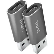 Boompods Adapter Trust Calyx Usb-C uz Usb-A 2 pack Black 8713439255737 Usb to