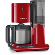 Bosch Tka 8A054 Thermo Styline pilienveida kafijas automāts sarkans Ekspres przelewowy red