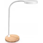 Cep galda lampa lampa. Flex. balta ar el. koka Lampka biurkowa na biurko Cled-0290. drewna