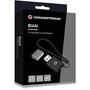 Conceptronic Usb 3.2 Gen 1 3.1 A tipa melns Bian07B czytnik kart Type-A Czarny