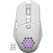 Defender peles bezvadu slava Gm-514 Optical White Rgb akumulators 7 spēļu pogas Mysz bezprzewodowa Glory optyczna 3200Dpi Akumulator Gaming