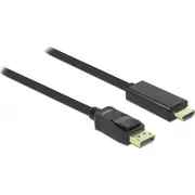 Delock Displayport  Hdmi kabelis melns 82441 Kabel Displayport 5M czarny