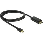 Delock kabelis Displayport. Mini Hdmi. melns 83698 Kabel Displayport Hdmi 1M czarny