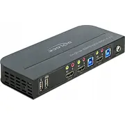Delock slēdzis Hdmi Kvm 4K 60Hz ar Usb 3.0 A 11481 Switch w.