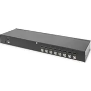 Digitus Kvm konsole 19 rackm. 8 portu Hdmi slēdzis Konsola Rackm. Port Switch