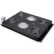 Digitus Roof gaisa kondicionieris serveru plauktiem Unique Black Dn-19 Fan-4-Srv-B Klimatyzator dachowy do szaf serwerowych Czarny