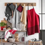 Douceur dInterieur Cuisiline virtuves priekšauts. pārstrādāta kokvilna Fartuch kuchenny Cuisiline. recyklingu