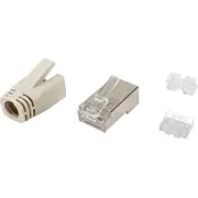 Equip 121182 Rj-45 spraudnis Nerūsējošais tērauds. caurspīdīgs. balts Wtyczka Stal nierdzewna. Przezroczysty.