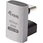 Equip 133478 Usb adapteris dzimuma mainītājs C kabeļi melni. pelēki Adapter zmieniacz kabli Czarny. Szary