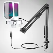 Fifine Technology Ampligame A6T Rgb Baltas Kondensatorinis Mikrofonas