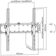 Gembird televizoru komplekts Acc Sienas Montāžs 32-55/Wm-55T-02 Tv Set Wall Mount