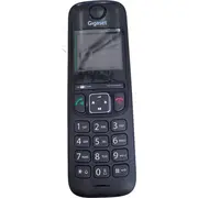 Gigaset fiksētais tālrunis As690A analogais/DECT Zvanītāja vārds un identifikācija Melns Telefon stacjonarny analogowy/DECT Nazwa identyfikacja Czarny