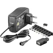 Goobay goobay rotācijas slēdža adapteris 1500 mA. lādētājs melns. 3-12 volti 53997 Drehschalteradapter schwarz. Volt