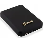 Guess Powerbank Induction 5W Gupbm3Algsgk 3000Mah melns/melns Magsafe metāla skripta logotips Indukcyjny czarny/black Metal Script Logo