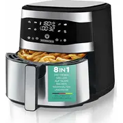 Heinrichs fritter Hfr 8205 karstā gaisa Black Silver 1800 W 8 L Frytkownica na powietrze Czarny Srebrzysty