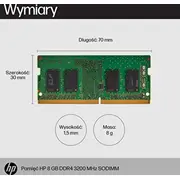 Hp 8Gb Ddr4 3200 Sodimm Mem klēpjdatora atmiņa Do laptopa