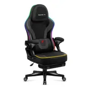 Huzaro Force 4.6 Rgb Black Mesh spēļu krēsls Fotel gamingowy