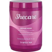 Inebrya Shecare Repair Mask atdzīvinoša un atjaunojoša maska Ķīmiskās apstrādes bojātiem matiem 1000Ml Do zniszczonych zabiegami chemicznymi