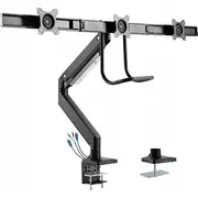 Inline galddatora stiprinājums ar pacēlāju un Usb 3.0. pārvietojams. 3 displejiem līdz 27 maks. 3X6Kg Desktop mount with lifter and movable. for Displays up to max.