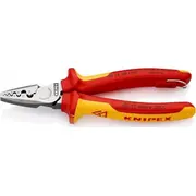 Instrumentu komplekts Knipex Kabeļu Dedzināšanas Knabes 180Mm Zestaw Szczypce Do Zagniatania Tulejek Kablowych