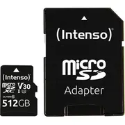 Intenso microSDXC 512Gb C10 Uhs-I Professional adapteris Adapter