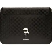 Karl Lagerfeld futrālis uzmava Klcs14Sakhpkk 14 melns/melns Saffiano Monogram Ikonik Etui Sleeve czarny/black