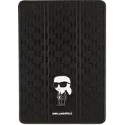 Karl Lagerfeld planšetdatora korpuss Klfc10Sakhpkk Apple iPad 10.2 2019/2020/2021 7. 8. un 9. paaudze melns/melns Saffiano Monogram Ikonik Magnet Allover Etui na tablet generacji czarny/black