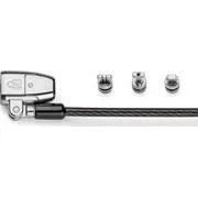 Kensington drošības kabelis Clicksafe 2.0 klēpjdatora slēdzene 3-In-1 ar atslēgām T veida stienis. nano. ķīlis Linka Blokada do laptopa Keyed T-Bar. Nano. Wedge