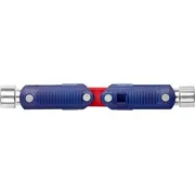 Knipex Doublejoint vadības skapja uzgriežņu atslēga. atslēga Zila/Sarkana. kopējais sviras garums 97Mm Control cabinet wrench. socket wrench blue/red. total arm length