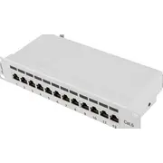 Lanberg Patch pelēks Ppf6-9012-S Panel 1U 10 12X Rj-45 Kat.6 Szary