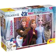 Lapas Divpusēja grīdas puzle Maxi 24 Frozen 2 Lisciani Puzzle dwustronne Kraina Lodu