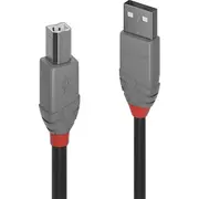 Lindy Usb-A  Usb-B Usb Kabelis pelēks 36676 Kabel Usb Usb-A Usb-B Szary