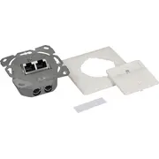 Logilink Np0128 Cat.6A Netzwerkdose Up 2X Rj45 geschirmt reinweiß