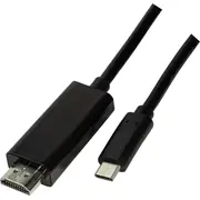 Logilink Usb-C  Hdmi kabelis melns Ua0329 Kabel Usb Usb-C Czarny