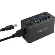 Logilink Usb centrmezgls 1X Cf Sd M2 microSD 3X Usb-A 3.0 Cr0042 Hub