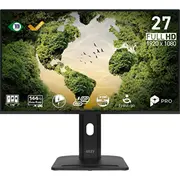 Msi Pro Mp275Phgn E14 monitors 68.6 cm 27 collas 1920 x 1080 pikseļi Full Hd Lcd melns Monitor px Czarny