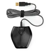 Nedis Miccu100Bk mikrofons datoram. Usb vadu. Melns Mikrofon do komputera przewodowy Czarny