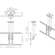 Neomounts Plasma-C100 griestu stiprinājums 37 75 Uchwyt sufitowy