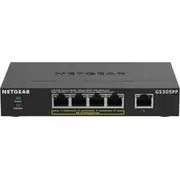 Netgear Gs305P Poe Gigabit Ethernet Unmanaged Plus Switch. 1X 1G ports. 4X ports 83W Switch Port. Ports