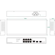 Pārvaldīts slānis 2 slēdzis. 8 x Managed Layer Switch.