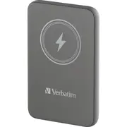 Powerbank Verbatim Charge N Go magnētiskais bezvadu 10000Mah Usb-C Pd 3.0 pelēks Magnetic Wireless Grey