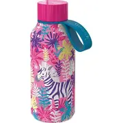 Quokka Solid Kids ar siksniņu Nerūsējošā tērauda termopudele 330 ml Zebras With strap Butelka termiczna ze stali nierdzewnej paskiem
